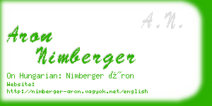 aron nimberger business card